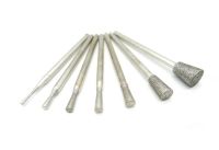 100pcs 3.0mm Shank Lapidary diamond Tapered Inverted Flat end Bur Drilling Engraving Tool Kits Drill Bits Metal